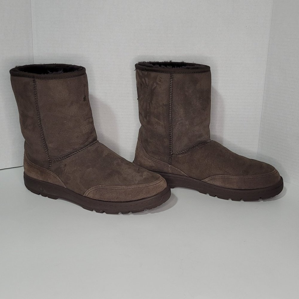 UGG Australia Dark Brown Ultra Short Revive Boots Size 11 fits like a 12